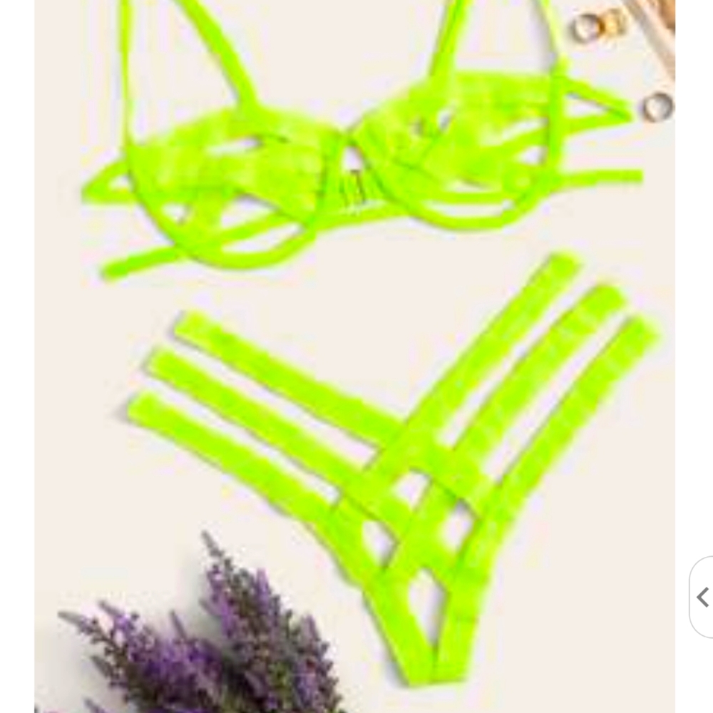 NWT Super Sexy Neon Green Bandage Lingerie * L 😍